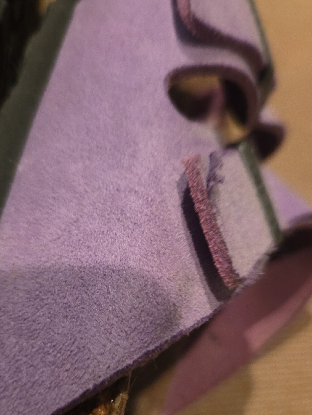 Size 39 Birkenstock Triple-Strap Purple Suede Sandals - Picture 8 of 12
